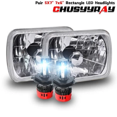 DOT For Ford F 650 F 750 2000-2015 Pair 5X7" 7x6'' LED Headlights Hi-Lo DRL Beam - Image 1 of 4