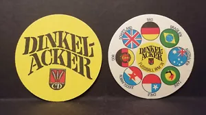 1x alter DINKELACKER BIERDECKEL BIERFILZ WM74 aus 1974 Flaggen BRD - 50 Jahre WM - Bild 1 von 1