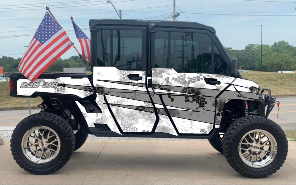 Wrap Graphics Kits VINYL DECALS Sticker Black Camo 2020+ Can-Am  Defender Camo W - Image 1 of 1
