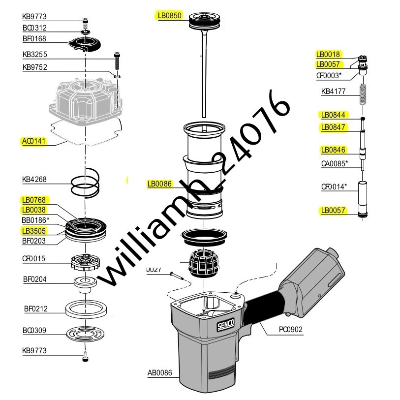 O-Ring Kit For Senco Framing Nailer FramePro 701-XP 702-XP 751 752 600