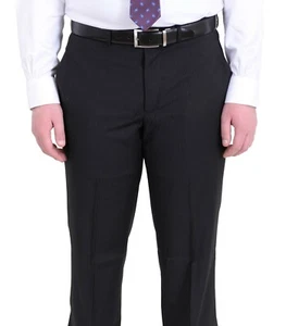 Kenneth Cole Reaction Black Pinstriped Men's Flat Front Dress Pants 37W - Picture 1 of 1