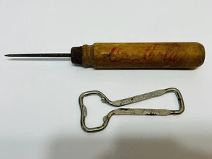 Vintage Coca Cola Logo Small Bottle Opener and Ice Pick - Picture 1 of 8