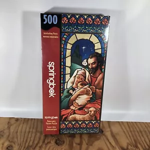 Neu Springbock Die Krippe Panoramapuzzle 500 Teile Baby Jesus Maria Joseph - Bild 1 von 5