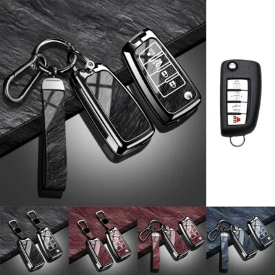 Zinc Alloy TPU Car Key Fob Case Cover For Nissan Rogue X-Trail Qashqai Juke 14+ - Image 1 of 4