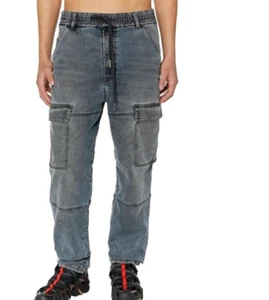 PERFEKTE Herren DIESEL D-KROOLEY CARGO JOGG JEANS Gr.W34 Easy 068EZ Blau Grau - Bild 1 von 22