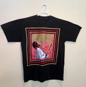 Vintage 90s Jimi Hendrix Woodstock All Over Print Double Sided T-Shirt Size XL - Bild 1 von 11