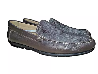 Mocasines mocasines de conducción Ecco de cuero marrón sin cordones talla 46 EE. UU. 12-12,5 para hombre Foto 1 de 4