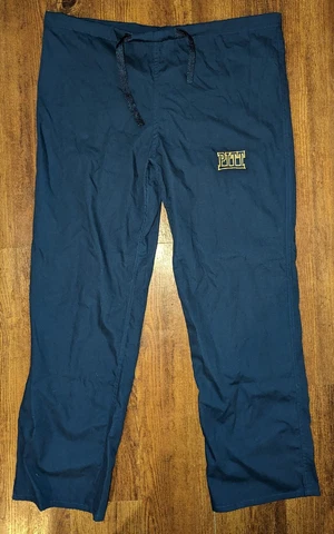 University of Pitt Panthers Size Medium NCAA Navy Blue Drawstring Scrub Pants Cover