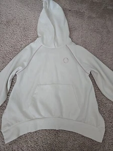 Zara girls white pink sweatshirt Hoodie Feel Free And Enjoy It Sz. 9 - Picture 1 of 9