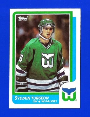 1986-87 Topps HOCKEY #103 SYLVAIN TURGEON NRMINT+ HARTFORD WHALERS (SB1) - Image 1 of 2