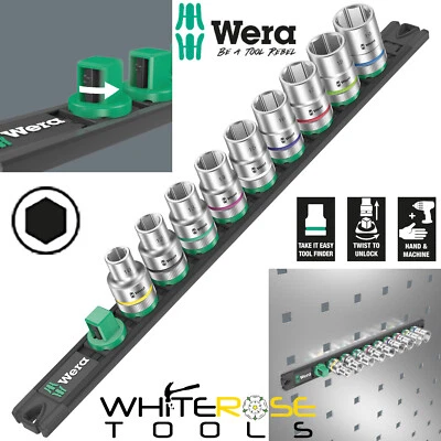 Wera Socket Set 1/2" Drive on Magnetic Socket Rail C 4 Zyklop 9pc Metric 10-19mm - Image 1 of 4
