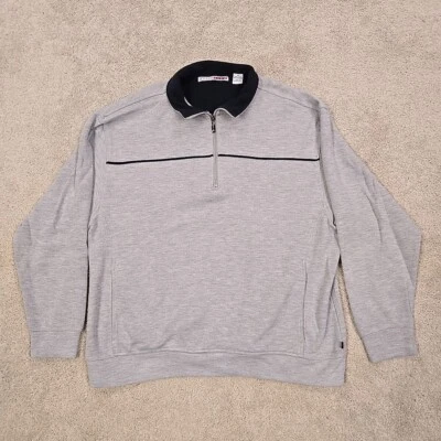 GRAND SLAM Mens XL 1/4 Zip Gray Pullover Long Sleeve Pockets - Image 1 of 4