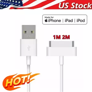 3FT 30 pin USB Charging Data Cable Cord for iPad 1/2/3 iPod Nano 1-6 LOT - Picture 1 of 19