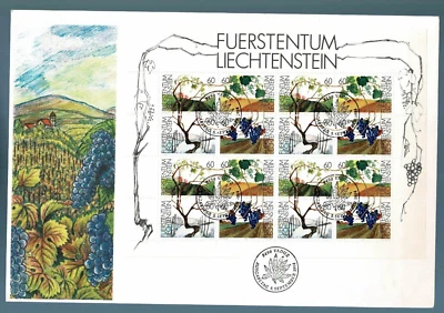SG38 LIECHTENSTEIN 1994 FDC The four seasons of the grapevine - Image 1 of 2