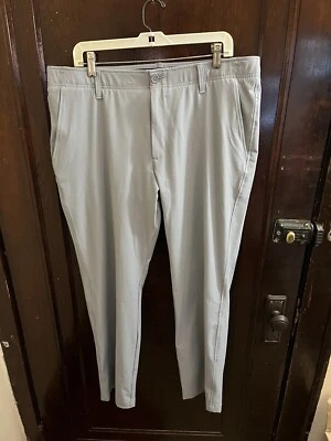 Pantalones de golf Adidas 38x30 gris frente plano golf bronceado cintura golf deportes Foto 1 de 4