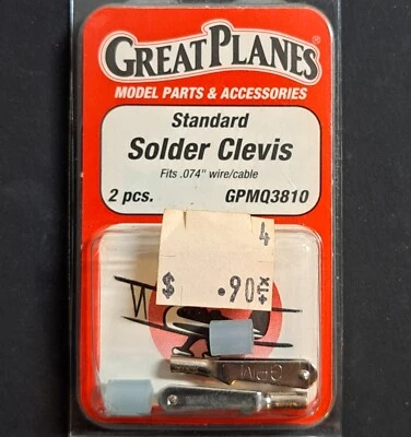 Original Great Planes FF RC Avión Parte #3810 Horquilla de soldadura estándar Paquete de 2 Foto 1 de 2