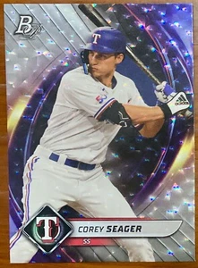 2022 Bowman Platinum Ice Foil #50 Corey Seager Texas Rangers ⚾️ FREE SHIPPING ⚾️ - Picture 1 of 2
