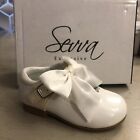 Girls  Toddler Maryjane Shoes Satin Bows White Patent Occasion Wedding Kids Uk6