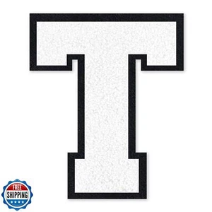 VGROSIA 6-1/2" weiße Buchstaben zum Aufbügeln große Uni Buchstaben Aufnäher groß Cheni - Bild 1 von 5