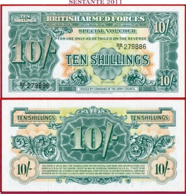 GREAT BRITAIN ARMED FORCES 10 SHILLINGS nd 1948 M21a UNC free shipping from 100$ - Image 1 of 3
