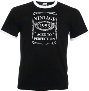 72º Cumpleaños Regalos Regalos Año 1953 Hombre Timbre Camiseta Vintage Envejecida a Nueva - Imagen 1 de 2