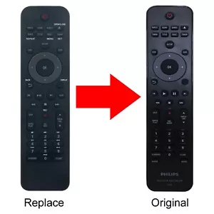 NC254 NC254UH Replace Remote Control for PHILIPS DVDR3385V/F7 DVD/VCR Player - Picture 1 of 5