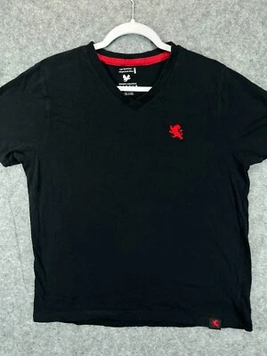 CACTUS New York American Soul T Shirt Adult L Black Red Logo V Short Sleeve Mens - Image 1 of 4