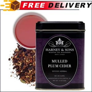 Harney & Sons Mulled Plum Cider Loose Leaf Spiced Herbal Tea, 30-40 Cups - Picture 1 of 6
