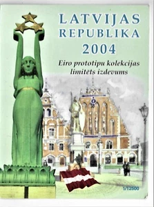 LATVIJAS 2004 EURO Sonde UNC 8er Set Münzen im Ordner  - Bild 1 von 6