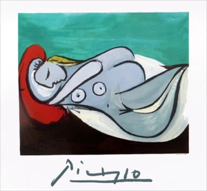 PICASSO Reclining Woman Marina Picasso Collection 1982 Lithograph 21-1/2 x 25 - Picture 1 of 1