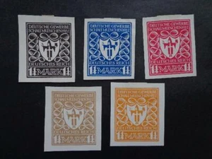 Probe Proof Trial Essay Full set Deutsche Gewerbeschau München Munich 1922 - Picture 1 of 2