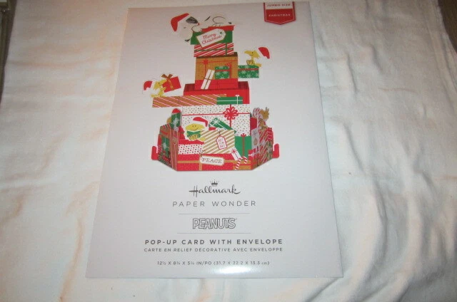 in the Package PEANUTS Hallmark Paper Wonder Pop Up Card 12 1/2" Tall