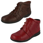 Ladies leather wide fitting DB EASY B lace up ankle boots style TRACK