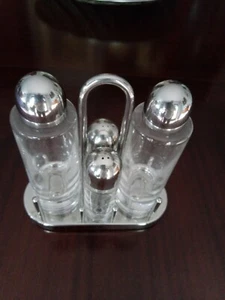 Menage Set von Ettore Sottsass für Alessi, Essig, Öl, Salz & Pfeffer - Bild 1 von 1