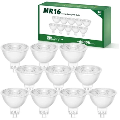 LED Lampe, MR16, GU5.3, 6000K Kaltweiß, 5W, 400lm, 38°, nicht dimmbar, 12V, 1... - Bild 1 von 4