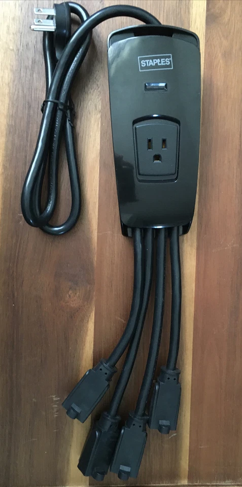 Staples Relocatable 5-Outlet PowerTap Power Supply 15A 125V AC, 50/60HZ - Image 1 of 4