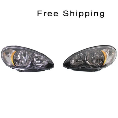 Juego de 2 lentes y carcasa de lámpara de cabeza transparente laterales diestros y diestros para Chrysler PT Cruiser Foto 1 de 4