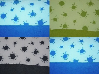 Softshell Fleece Flecken Tropfen Kleckse Farbkleckse  Meterware Winddicht - Bild 1 von 2