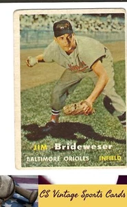 1957 Topps #382 Jim Brideweser - Picture 1 of 2