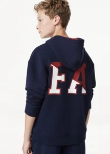 Free Assembly Boys Dark Blue Versatile Graphic Print Hoodie XXL-18 NWT - Picture 1 of 4