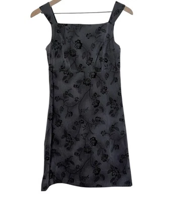 Vestido Vaina Vintage Y2K Rampage EE. UU. Floral Negro Sin Mangas Talla 3 Whimsigoth Foto 1 de 4