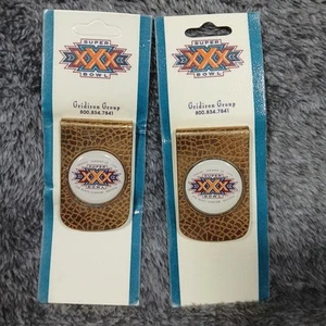 NFL Super Bowl 30 XXX Money Clip Cowboys vs Steelers 2 Stück NEU! - Bild 1 von 4
