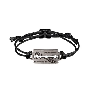 Alchemy Gothic Judas Priest Razorblade Wrist Strap Bracelet Heavy Metal Rock Rol - Picture 1 of 2