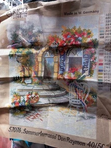 Rico Gobelin Sommerterrasse Tapestry Canvas - Picture 1 of 1
