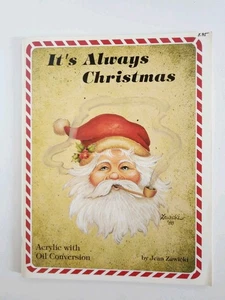 Its Always Christmas Jean Zawicki Folk Art Tole Painting Decoration Pattern Book - Picture 1 of 5