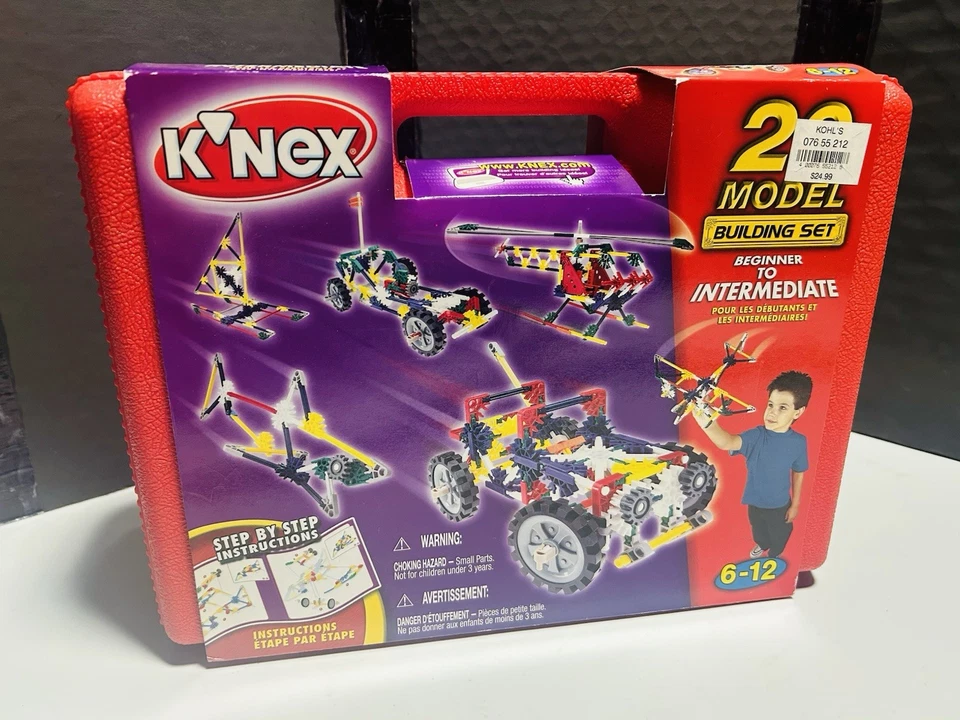 K'Nex 20 Model Building Set Beginner Intermediate 12030 Vehicles-New Sealed - Image 1 of 4