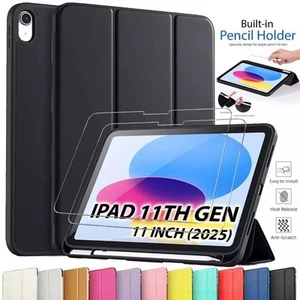 Pour Apple IPAD 11th Génération 11 Inch A16 2025 Cuir Smart Livre Housse - Afbeelding 1 van 14