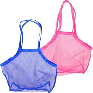 2 Stück große Netz Strandtaschen Muschel Netztaschen Strandtasche Netztasche Seashell Bag - Bild 1 von 12