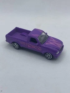 Motormax 6052 Ford Ranger Pickup Truck Toy Car Purple With Flames - Picture 1 of 6