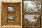 PAIR OF FINE & COLLECTABLE ANTIQUE CIRCA 1820 ITALIAN ROME MICROMOSAIC PLAQUES